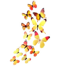 Load image into Gallery viewer, 12pcs/lot 3D PVC Wall Stickers Magnet Butterflies DIY Fridge Magnet stickers