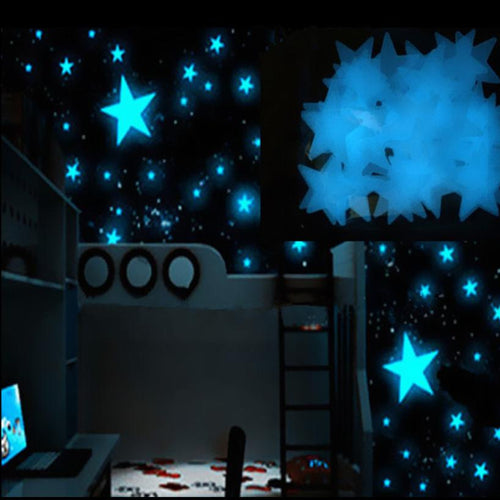 100pcs/set Fluorescent Stars  Glow In The Dark  Kids Bedroom Wall Stickers wall stickers home decor for children's rooms #5