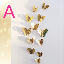 Load image into Gallery viewer, 12 Pcs 3D  Wall Stickers Butterfly