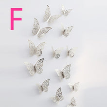 Load image into Gallery viewer, 12 Pcs 3D  Wall Stickers Butterfly